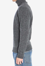 Roberto Collina Mouline Turtleneck Sweater Gray 253M39003--M3921