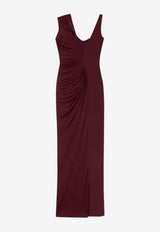Versace Asymmetrical Evening Dress Bordeaux 1014127-1A00572-1RD90