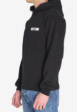 Jacquemus Gros Grain Hooded Sweatshirt Black HOM00247A-J00126-990