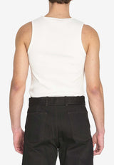 Lemaire Ribbed Tank Top Cream TS0006-LJ1030-WH086