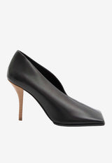 Alaïa 90 Square-Toe Nappa Leather Pumps Black AA3E1020I106--999