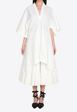Jacquemus Moisson Open-Back Midi Dress White TOW00889A-W00780-100