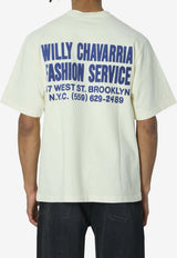 Willy Chavarria Fashion Service Printed T-shirt Off-white WCJSY0180--065