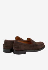 Tod's Suede Stitched Loafers Brown XXM48L00640-RE0-S800