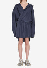 Balenciaga Oversized Mini Shirt Dress Blue 814136-TRM17-4530
