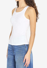 Alaïa Darts Tank Top White AA9H1389J085C--000