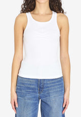 Alaïa Darts Tank Top White AA9H1389J085C--000
