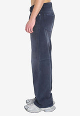 Balenciaga Baggy Straight-Leg Jeans Blue 857194-TTW64-8074