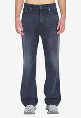 Balenciaga Baggy Straight-Leg Jeans Blue 857194-TTW64-8074