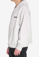 Balenciaga Masking Tape Zip-Up Hooded Sweatshirt White 850338-TTVL7-9012