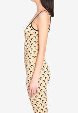 Marine Serre Moon Printed Jersey Tank Top Nude WTO508AC-JER0001-TA10