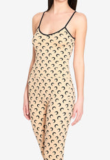 Marine Serre Moon Printed Jersey Tank Top Nude WTO508AC-JER0001-TA10
