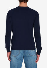 Moncler Grenoble Logo-Embroidered Sweater Blue L10979C00001-M1183-742