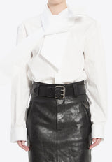 Saint Laurent Lavallière Collar Shirt White 865302-Y1H48-9000