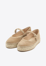 Gianvito Rossi Elda Espadrille Ballet Flats Beige G22366-05GOM-CAML