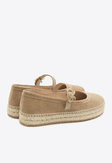 Gianvito Rossi Elda Espadrille Ballet Flats Beige G22366-05GOM-CAML