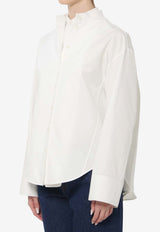 Alaïa Layered Poplin Shirt White AA9C1010T611C--000