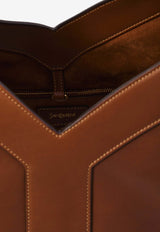 Saint Laurent Large Y Grained Leather Tote Bag Brown 820672-AAEC3-6359