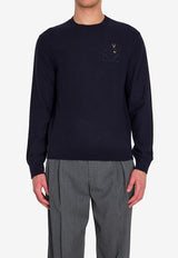 Loewe Futurist Cat Wool Sweater Navy H526Y14KNK--5190