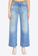Chloé Washed Straight-Leg Jeans Blue CH26SDP43252--40R