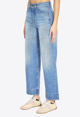 Chloé Washed Straight-Leg Jeans Blue CH26SDP43252--40R