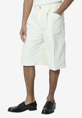 Willy Chavarria Chilango Bermuda Shorts White WCBTM0073--065