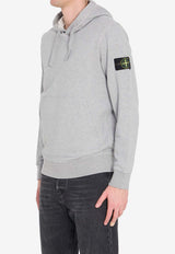 Stone Island Logo Patch Hooded Sweatshirt Gray L1S156100062-S0M51-V0M64