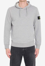 Stone Island Logo Patch Hooded Sweatshirt Gray L1S156100062-S0M51-V0M64