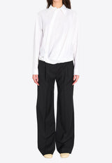 Loewe Asymmetric Draped Shirt White S359Y05XG7--2100