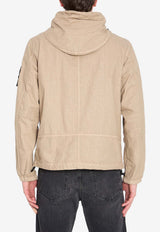Stone Island Organic-Look Panama-TC Nylon Windbreaker Jacket Beige L1S154100053-S0069-V009A