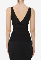 Saint Laurent Cassandre Tank Top Black 867257-Y37SM-1000