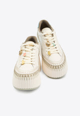 Chloé Nama Platform Sneakers White CH26U02IWW--32G