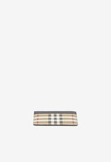 Burberry Checked Rectangular Cardholder Beige 8113176--A7026