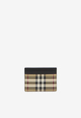 Burberry Checked Rectangular Cardholder Beige 8113176--A7026