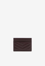 Saint Laurent Cassandre Quilted Leather Cardholder Bordeaux 423291-AAA44-6195
