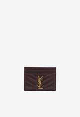 Saint Laurent Cassandre Quilted Leather Cardholder Bordeaux 423291-AAA44-6195