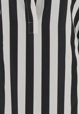 Jacquemus Moisson Striped Open-Back Midi Dress Monochrome TOW00889A-W00797-9DL