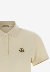 Moncler Logo Patch Polo T-shirt Cream L10938A00004-84720-034