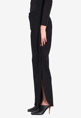Alaïa Petals Wide-Leg Denim Pants Black AA9P0253D003C--995