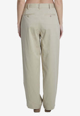Tagliatore Straight-Leg Stitched Pants Beige PEILEEN-340021-299