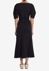 Lemaire Midi Jersey Dress Black DR1147-LJ1010-BR498