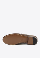 Valentino VLogo Signature Suede Loafers Gray 8Y2S0J68-UZM-C4P