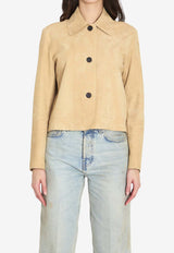 Arma Emy Suede Leather Jacket Beige 006L26100602--BEIGE