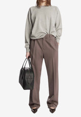 The Row Eulalia French Terry Cashmere Sweatshirt Gray 10674-K628-GYM