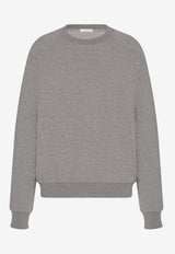 The Row Eulalia French Terry Cashmere Sweatshirt Gray 10674-K628-GYM