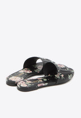 Dolce & Gabbana Rose Print Flat Slides Multicolor CQ0436-AZ046-HN5XQ