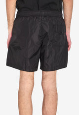 Moncler Logo Patch Swim Shorts Black L10912C00013-5985M-999