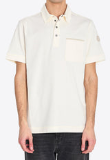 Moncler Logo Patch Polo T-shirt White L10918A00029-89BEC-050