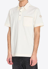 Moncler Logo Patch Polo T-shirt White L10918A00029-89BEC-050