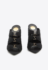 Saint Laurent Emilie 110 Satin Crepe Mules Black 859545-AAF4G-1097